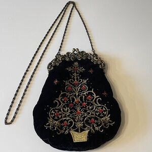 Velvet Victorian Style Embellished & Beaded
Evening Bag
